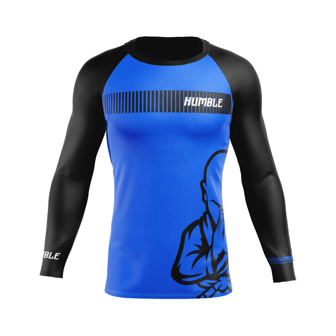 Humble Ranked Rash Guard Long Sleeve Blue - The Fight Club