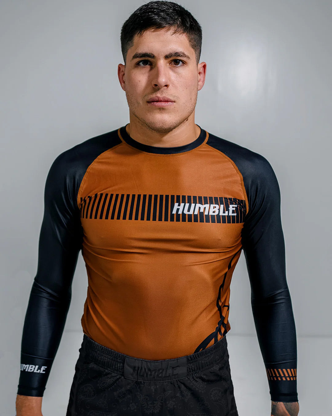 Humble Ranked Rash Guard Long Sleeve Brown - The Fight Club