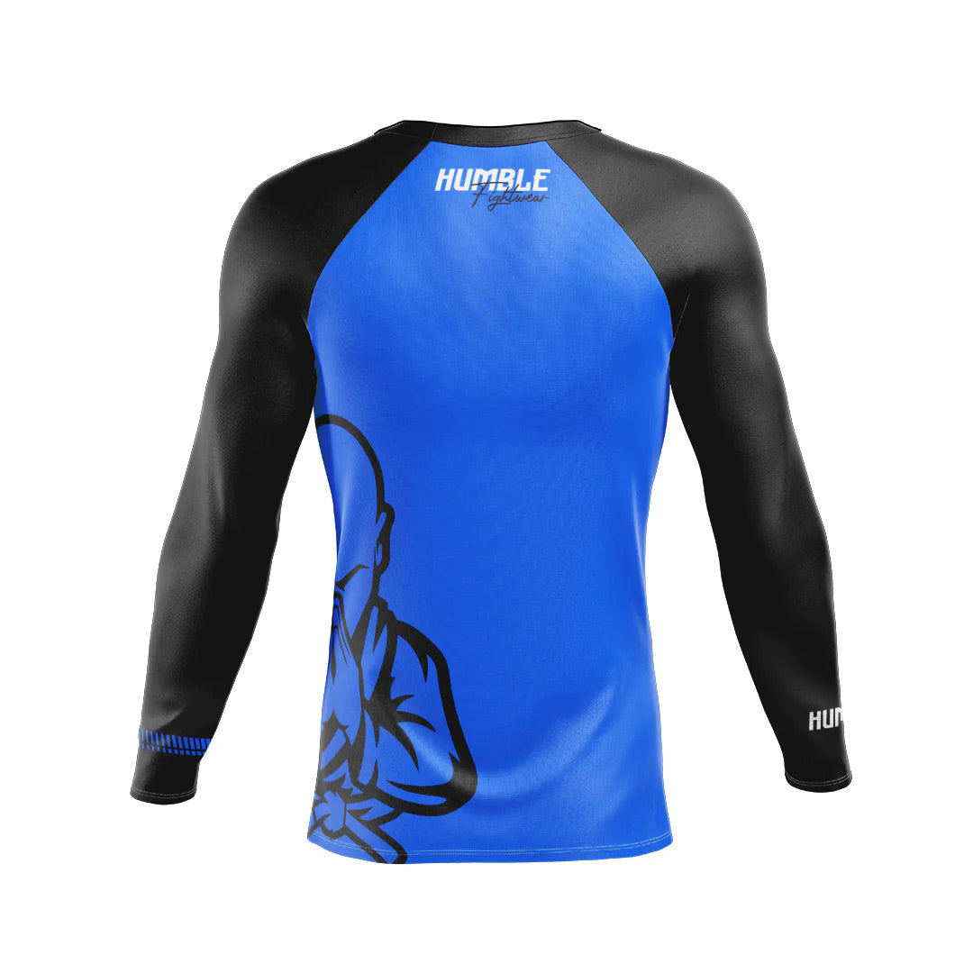 Humble Ranked Rash Guard Long Sleeve Blue - The Fight Club