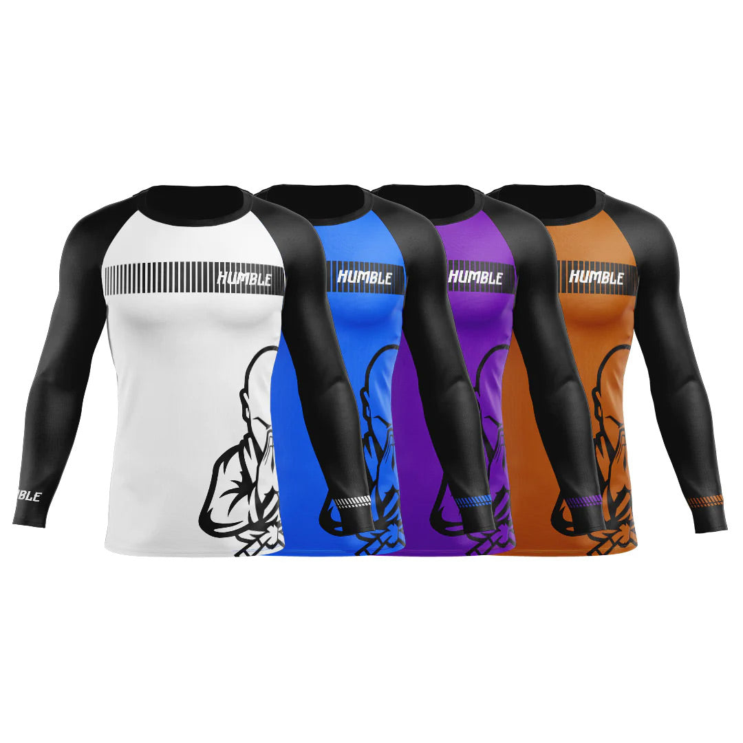 Humble Ranked Rash Guard Long Sleeve Blue - The Fight Club