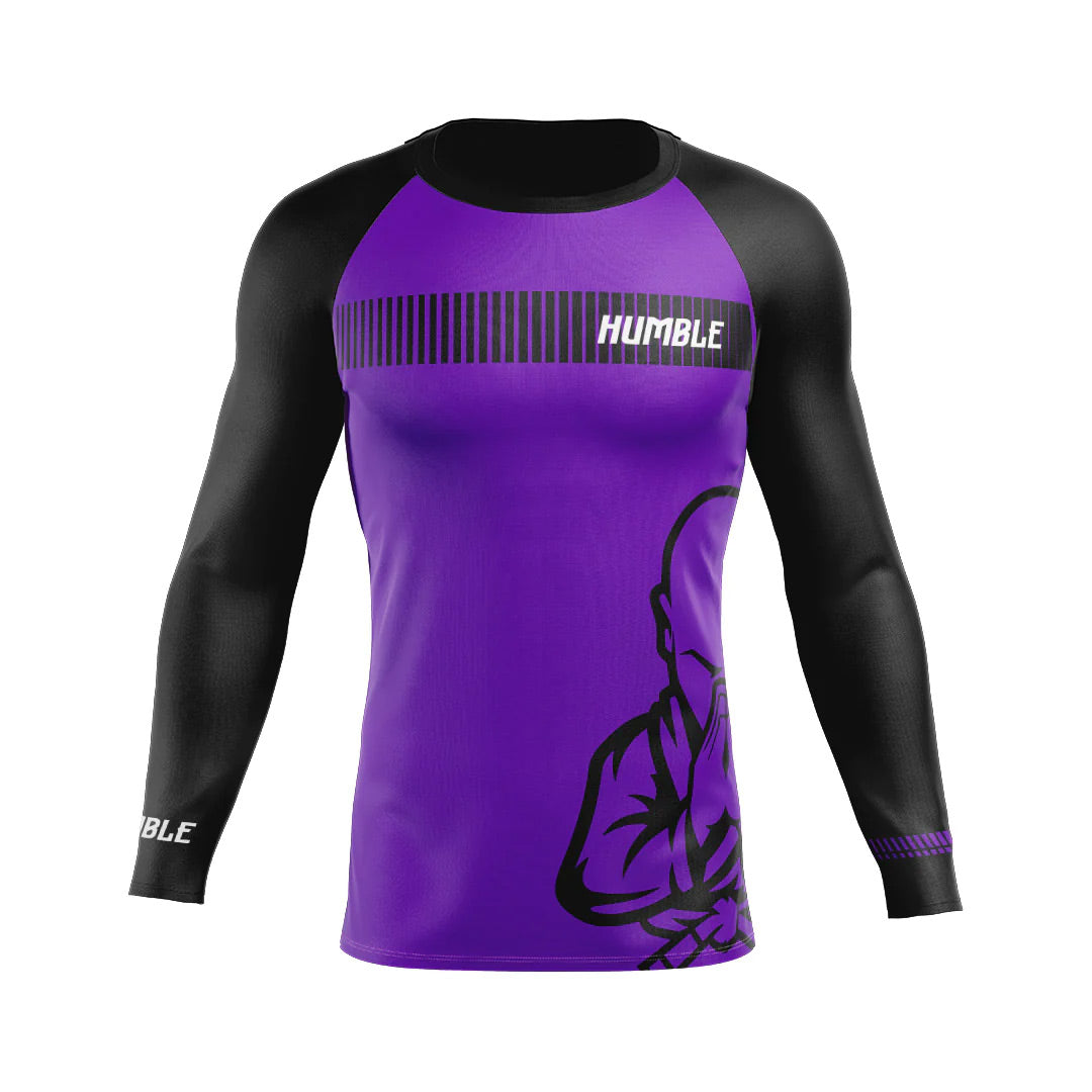 Humble Ranked Rash Guard Long Sleeve Purple - The Fight Club