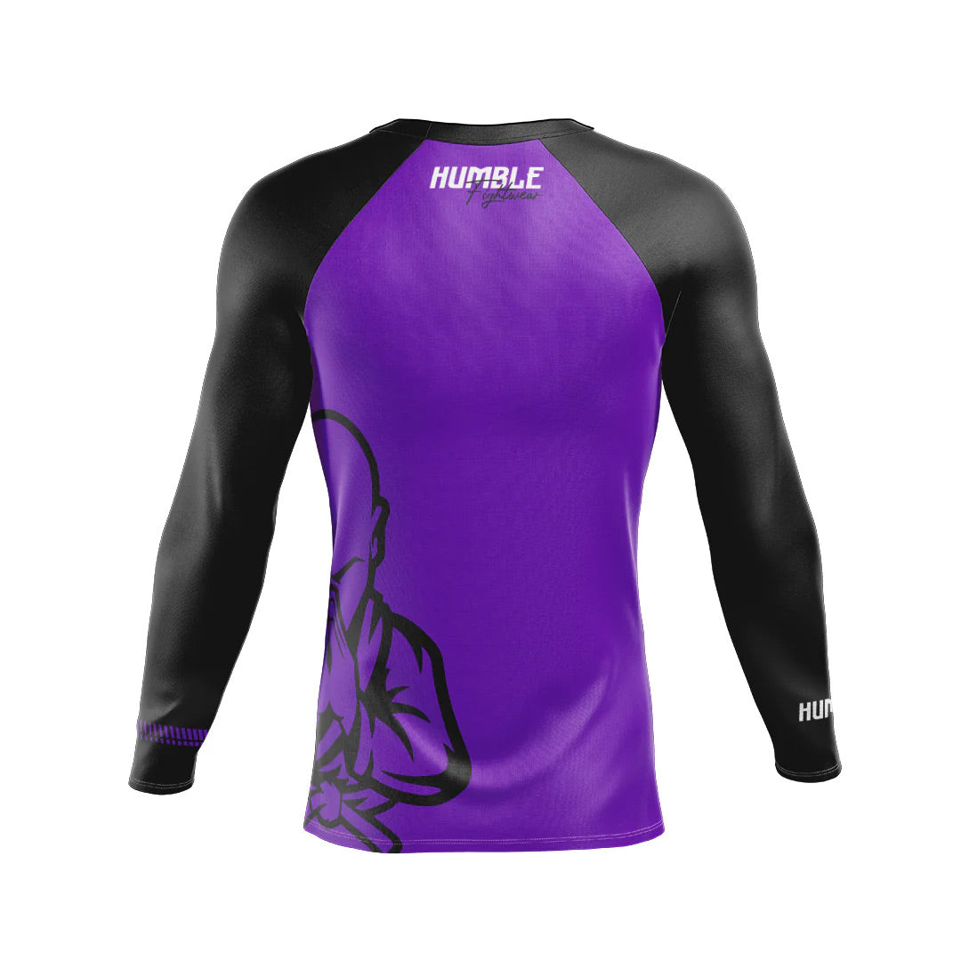 Humble Ranked Rash Guard Long Sleeve Purple - The Fight Club