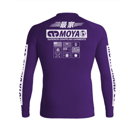 Moya Ranked Long Sleeve Rash Guard Purple - The Fight Club