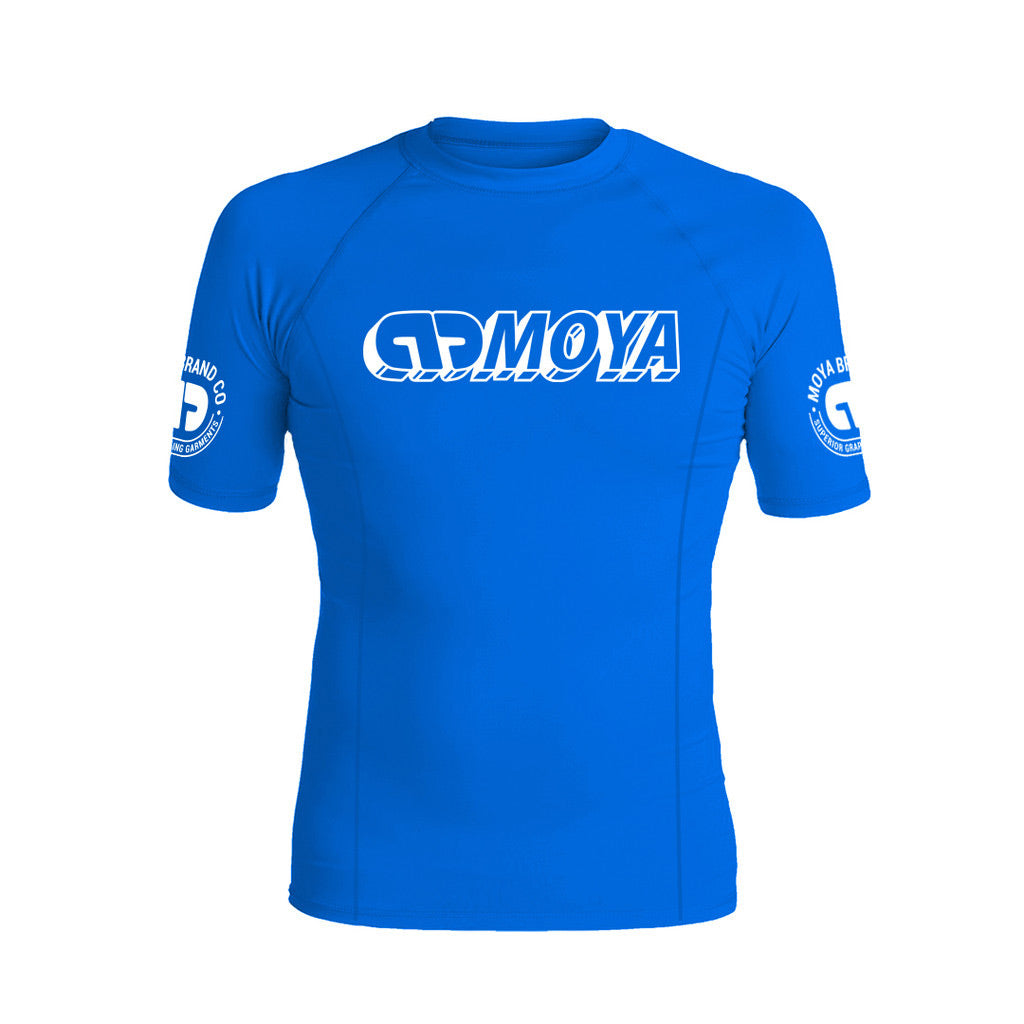 Moya Ranked Short Sleeve Rash Guard Blue - The Fight Club