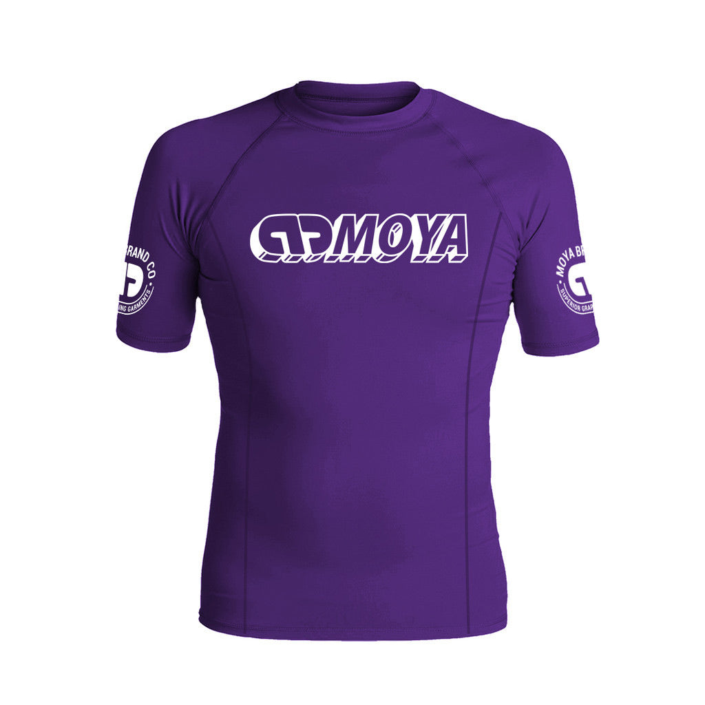 Moya Ranked Short Sleeve Rash Guard Purple - The Fight Club