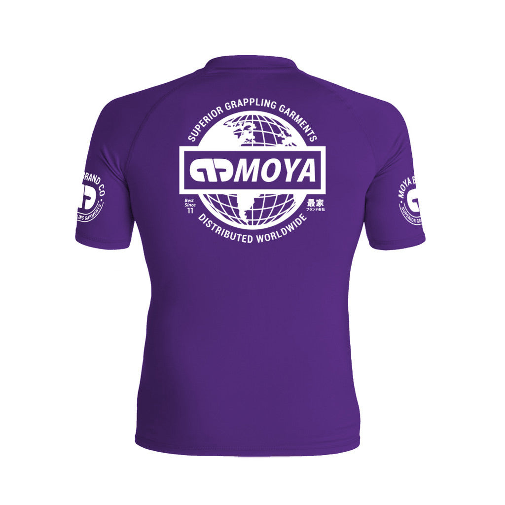 Moya Ranked Short Sleeve Rash Guard Purple - The Fight Club