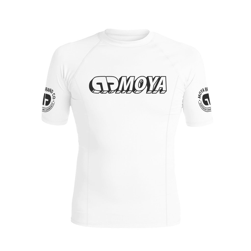 Moya Ranked Short Sleeve Rash Guard White - The Fight Club