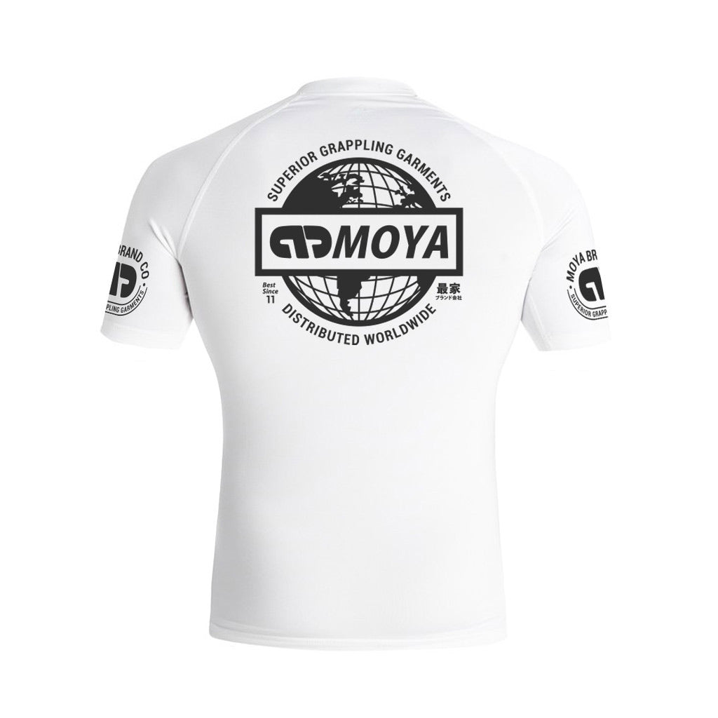 Moya Ranked Short Sleeve Rash Guard White - The Fight Club