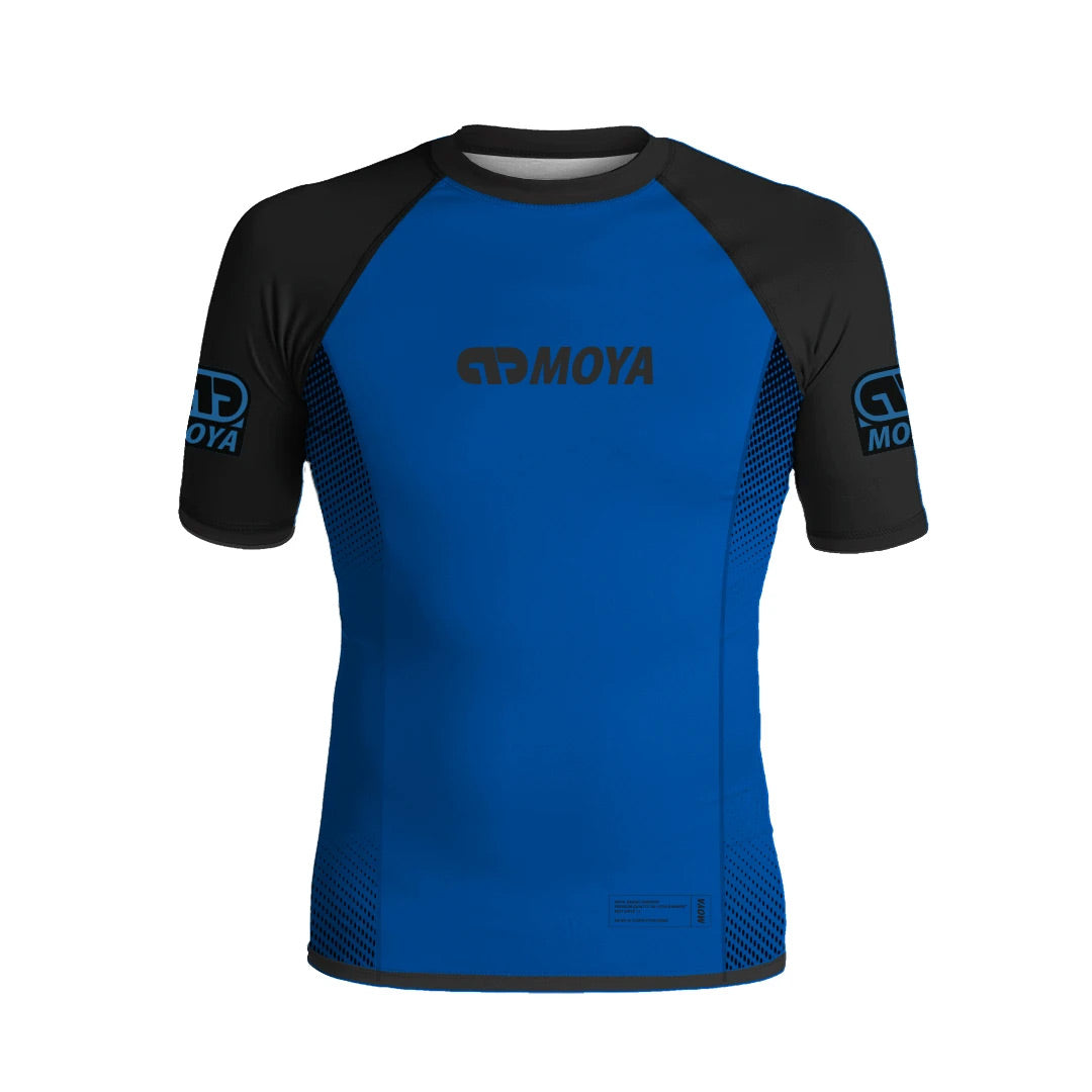 Moya Ranked Short Sleeve Rash Guard Blue - The Fight Club