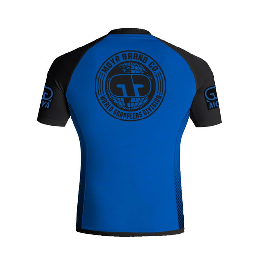 Moya Ranked Short Sleeve Rash Guard Blue - The Fight Club