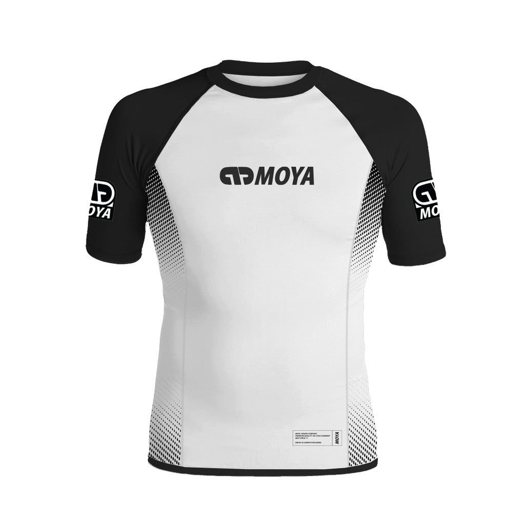 Moya Ranked Short Sleeve Rash Guard White - The Fight Club