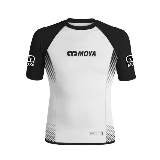 Moya Ranked Short Sleeve Rash Guard White - The Fight Club