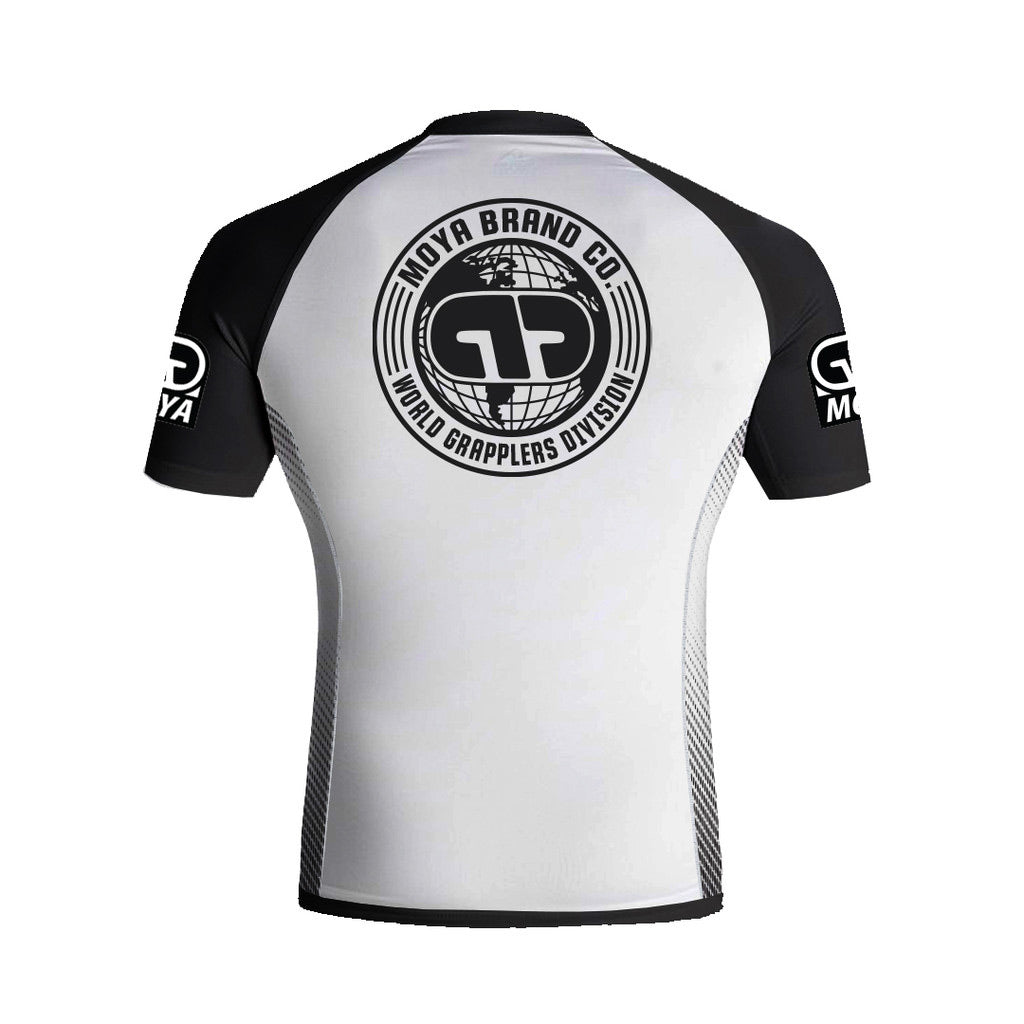 Moya Ranked Short Sleeve Rash Guard White - The Fight Club