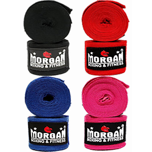 Morgan Cotton Boxing Hand Wrap - 180in - 4m Long (Pair) - The Fight Club