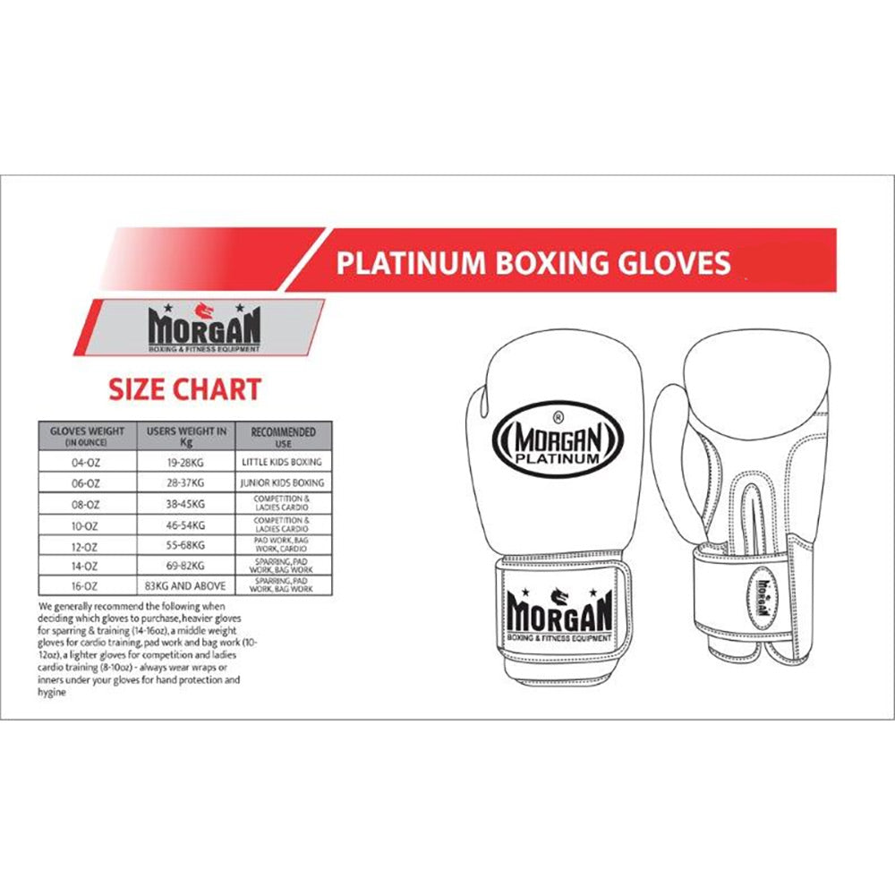 Morgan V2 Platinum Leather Sparring Gloves (10-12-14-16oz) - The Fight Club