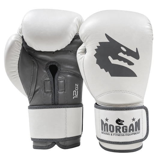 Morgan White Knight Boxing Gloves - The Fight Club