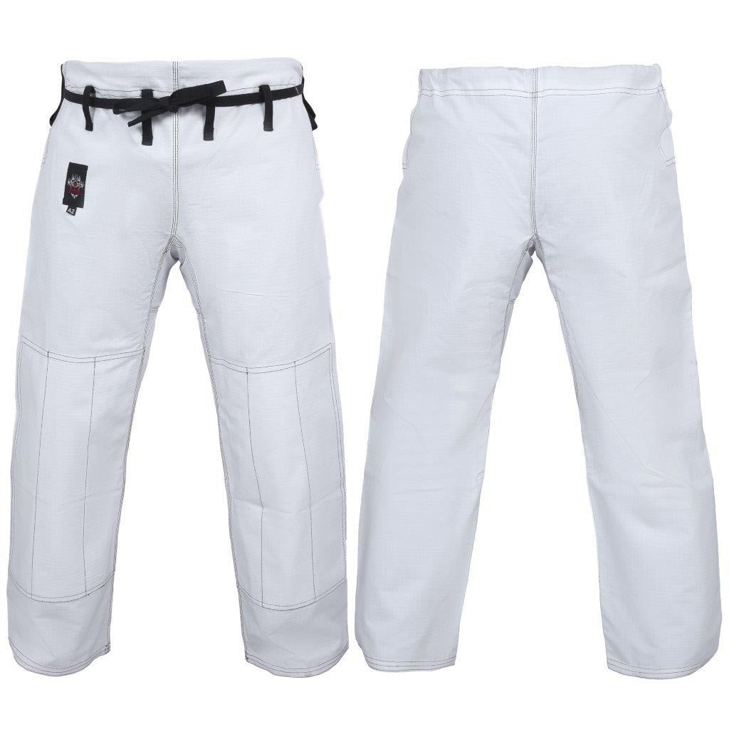 Dragon Fight Wear Competition BJJ Pants White - The Fight Club