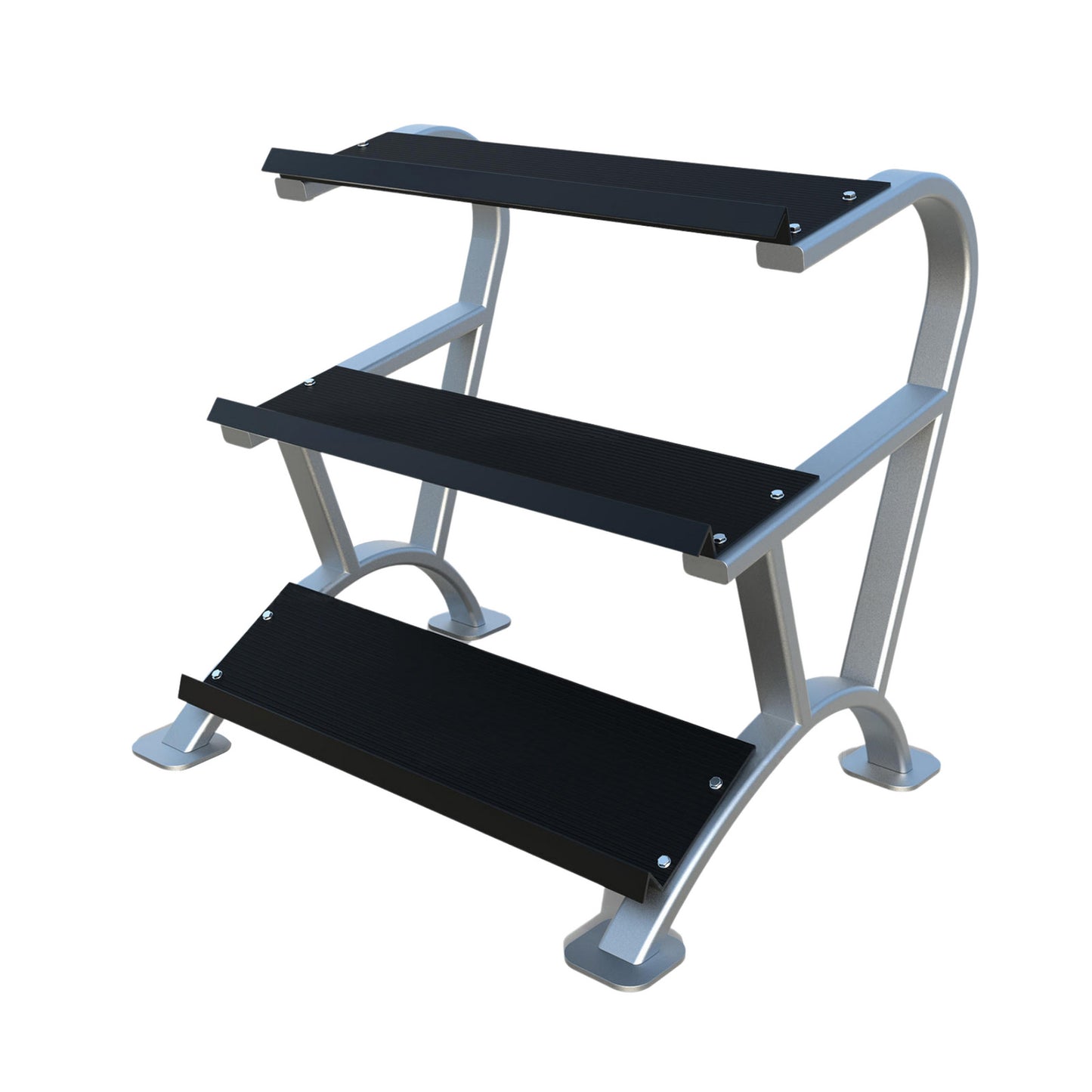 Morgan Elite 3 Tier Rubber Hex Dumbbell Rack - The Fight Club