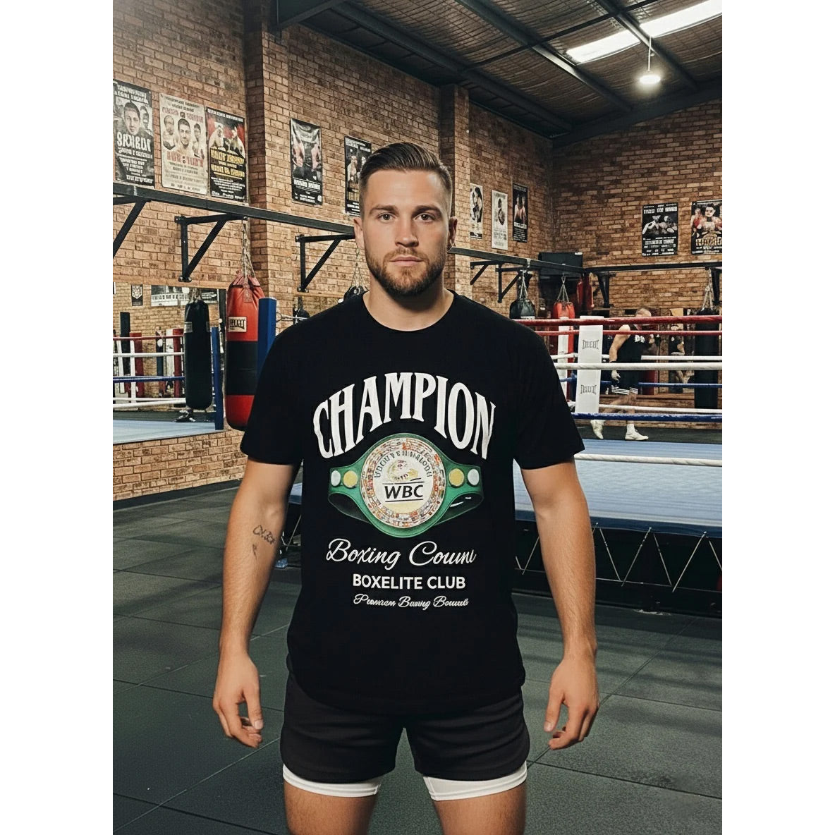 BoxElite Champion Belt Black T-Shirt - The Fight Club