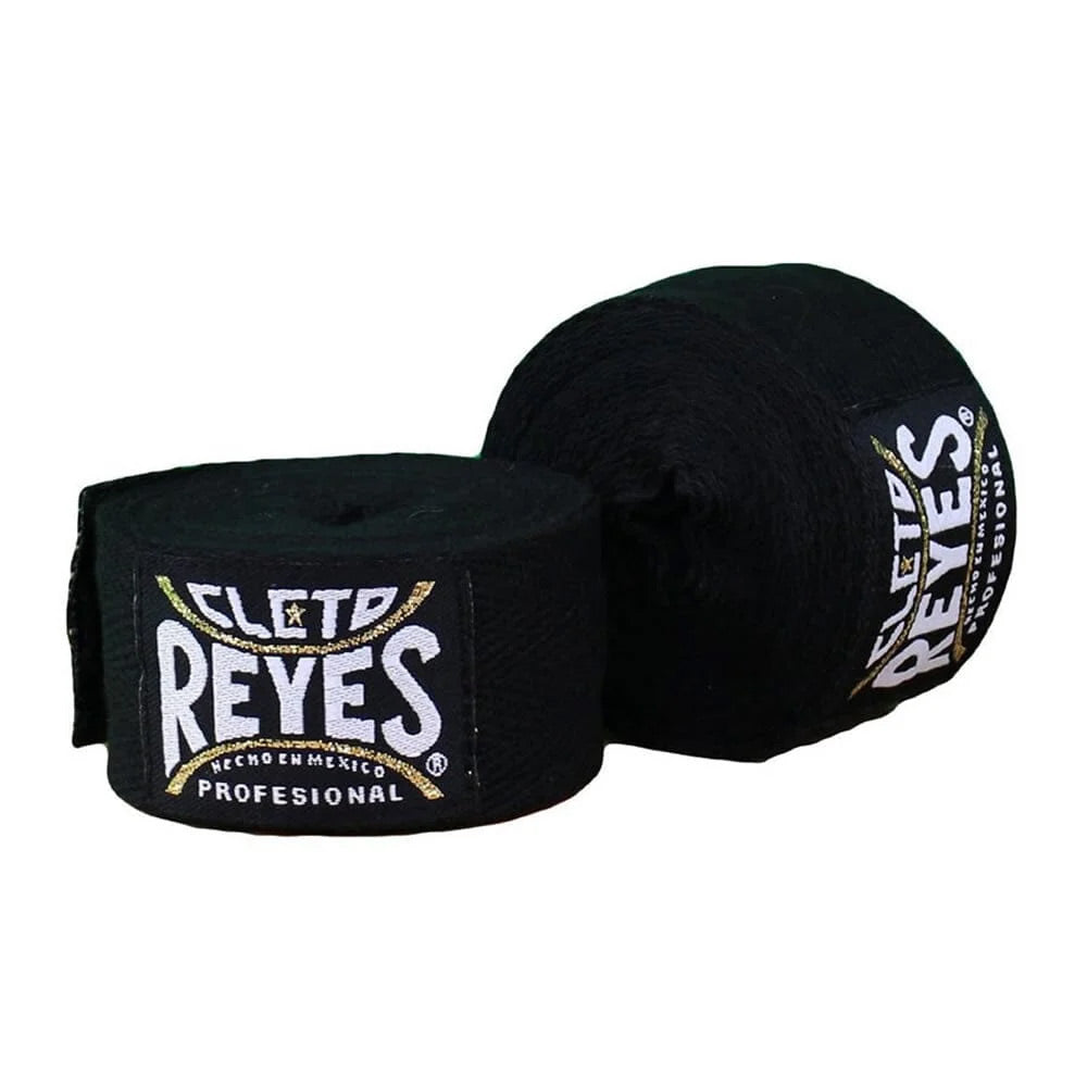 Cleto Reyes Hand Wraps Hook and Loop 4.5m Black - The Fight Club
