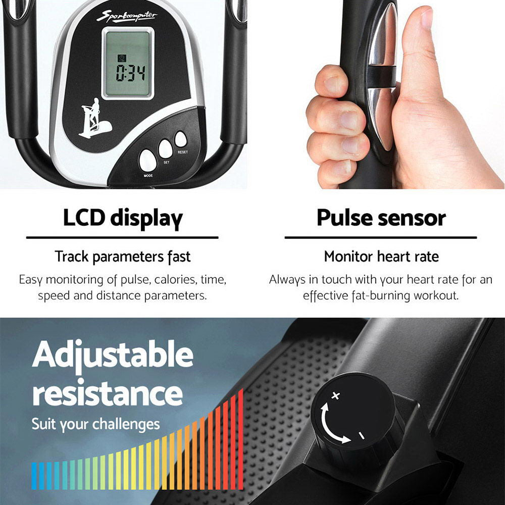 Everfit Exercise Bike 5 in 1 Elliptical Cross Trainer Home Gym Indoor Cardio - The Fight Club