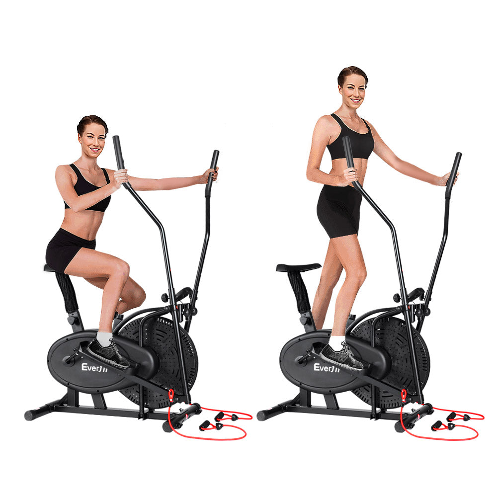 Everfit Exercise Bike 4 in 1 Elliptical Cross Trainer Home Gym Indoor Cardio - The Fight Club