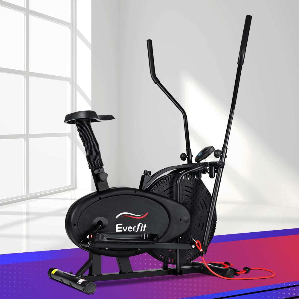 Everfit Exercise Bike 4 in 1 Elliptical Cross Trainer Home Gym Indoor Cardio - The Fight Club