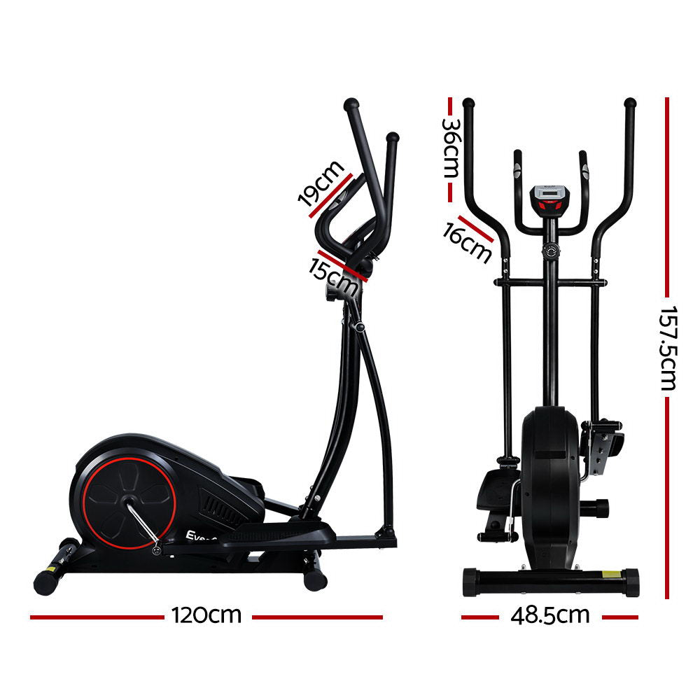 Everfit Exercise Bike Elliptical Cross Trainer Home Gym Fitness Machine LCD - The Fight Club