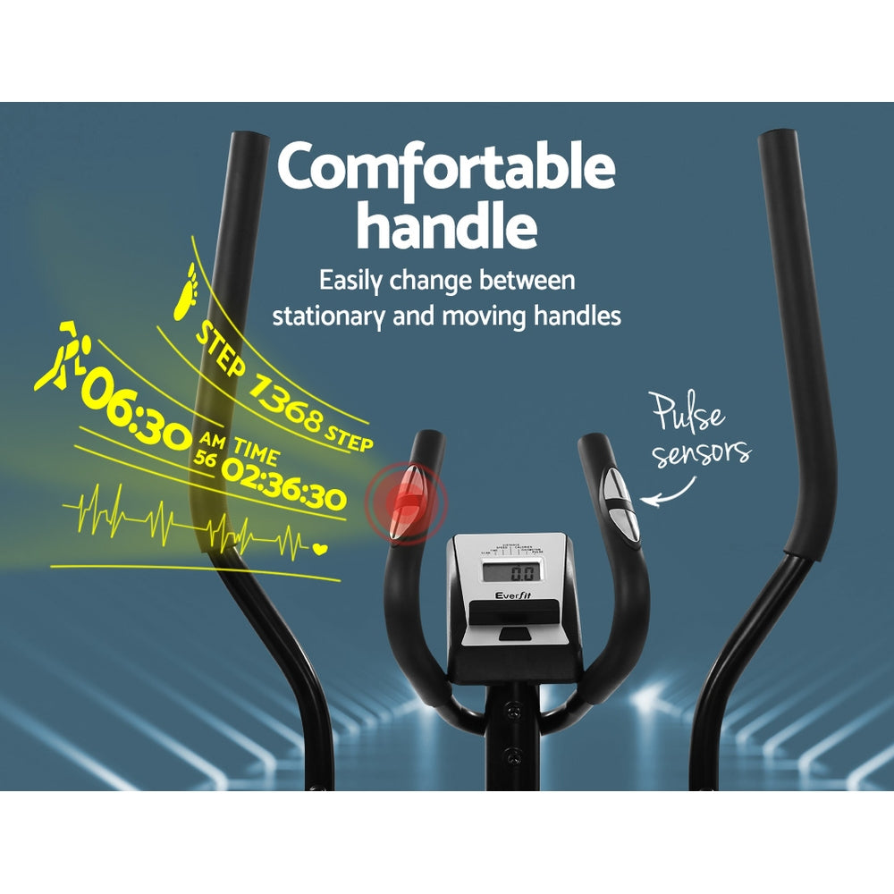 Everfit Exercise Bike Elliptical Cross Trainer Home Gym Fitness Machine Magnetic - The Fight Club