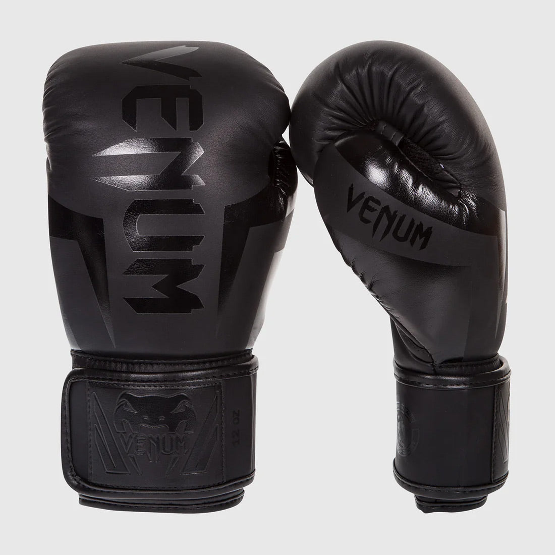 Venum Elite Boxing Gloves Black - The Fight Club