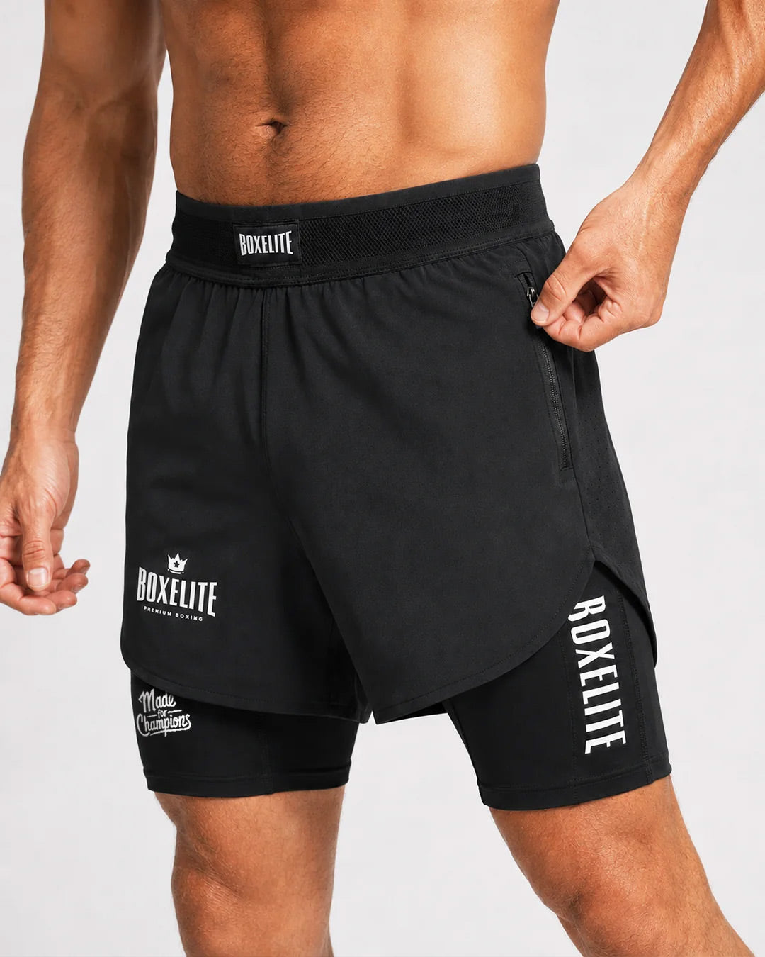 BoxElite FIGHTKNIT 2-in-1 Boxing Shorts - The Fight Cub