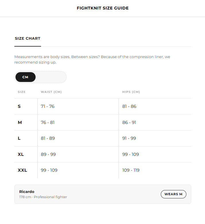 Size guide