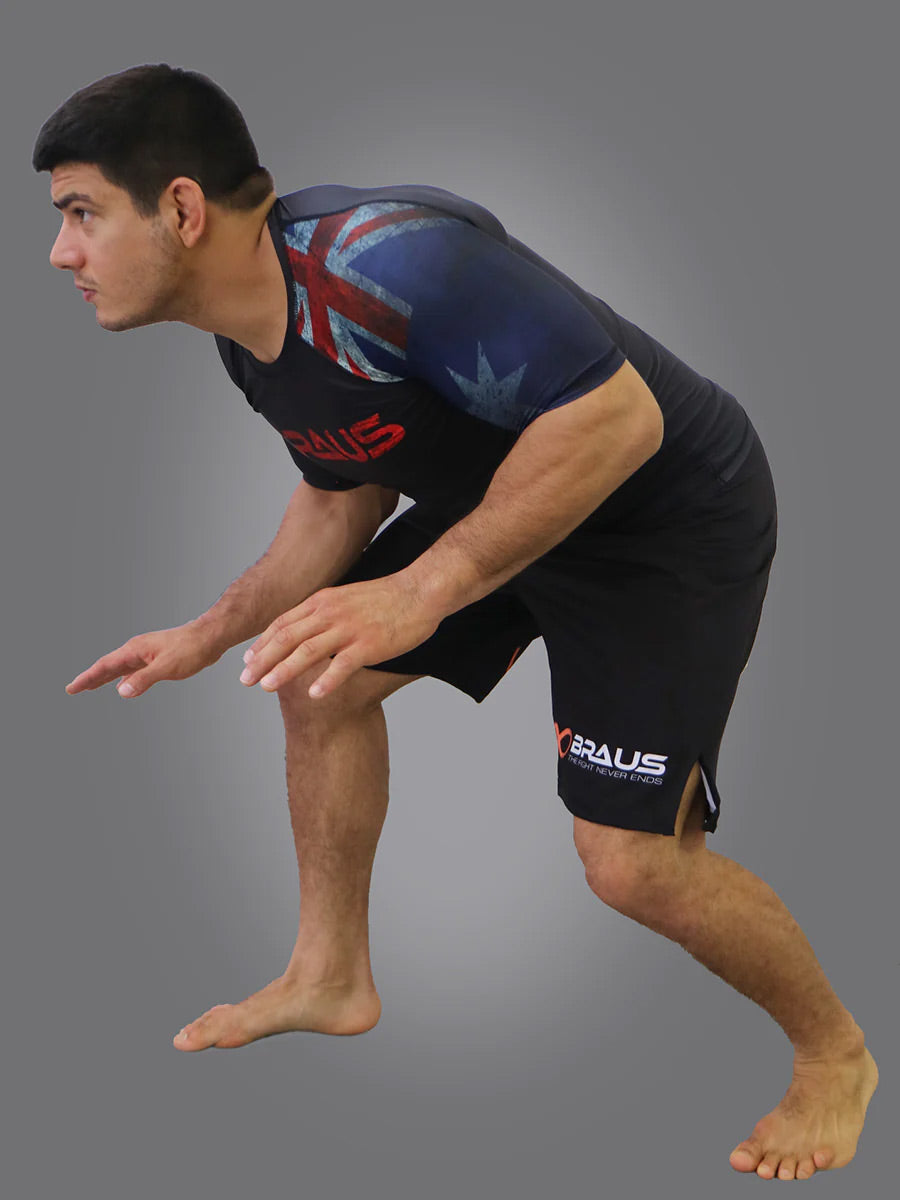 Braus Flags No Gi Rash Guard Australia - The Fight Club