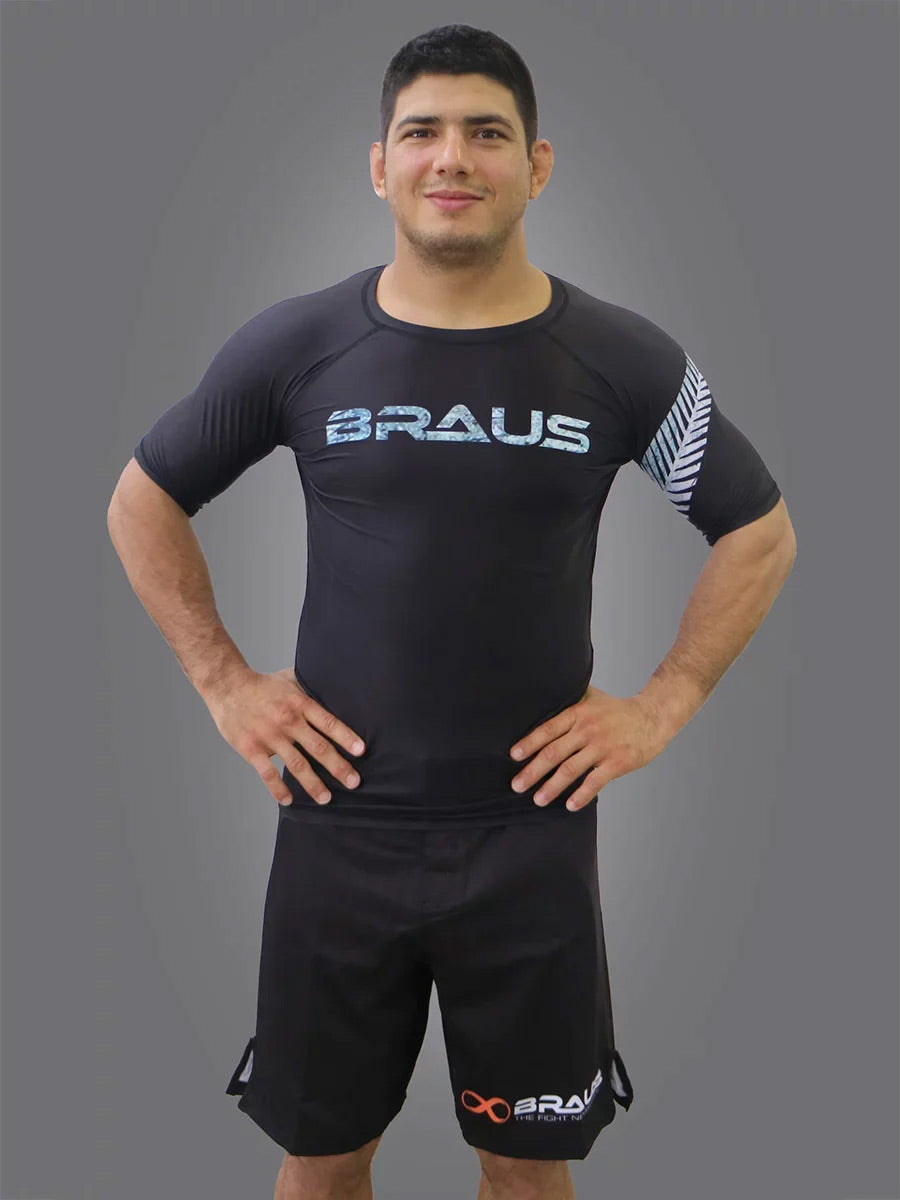 Braus Flags No Gi Rash Guard New Zealand - The Fight Club