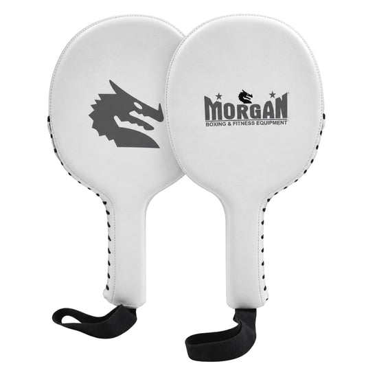 Morgan White Knight Punch Paddles (Pair) - The Fight Club
