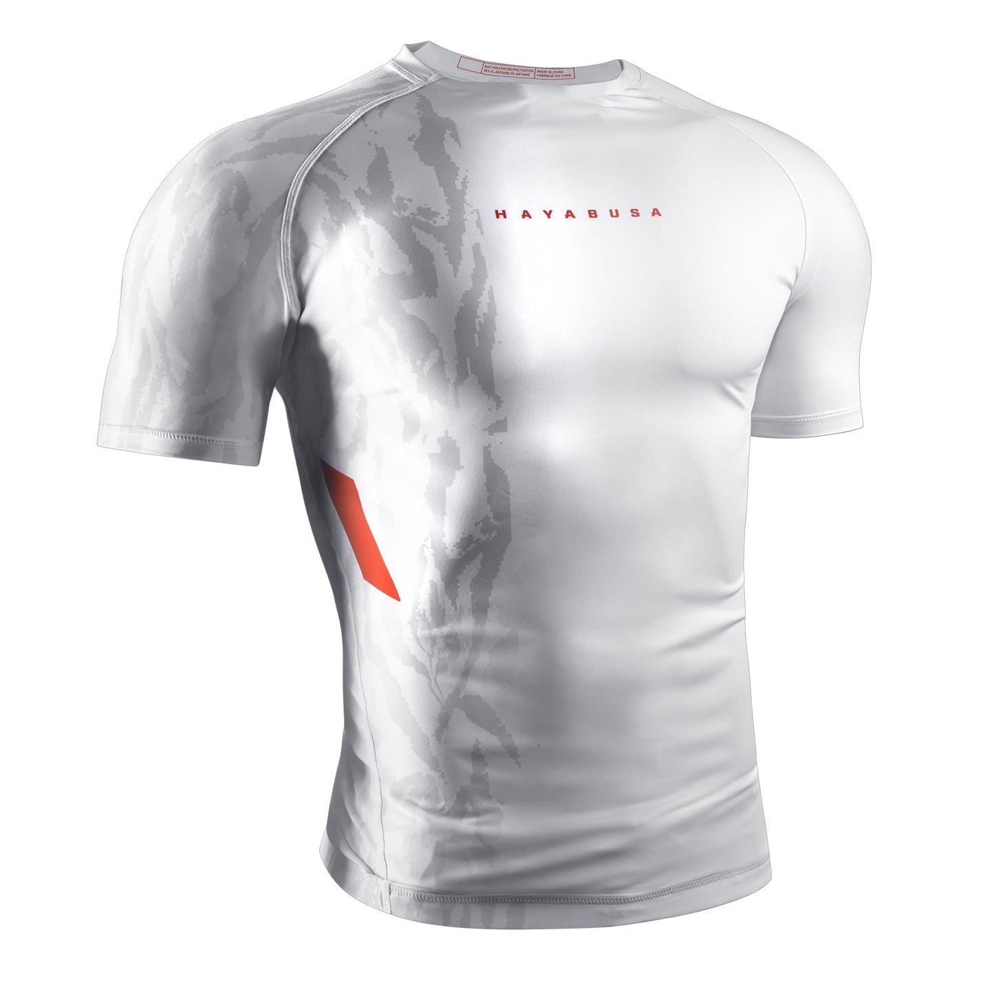 Hayabusa Apex Short Sleeve Rash Guard Ash White - The Fight Club