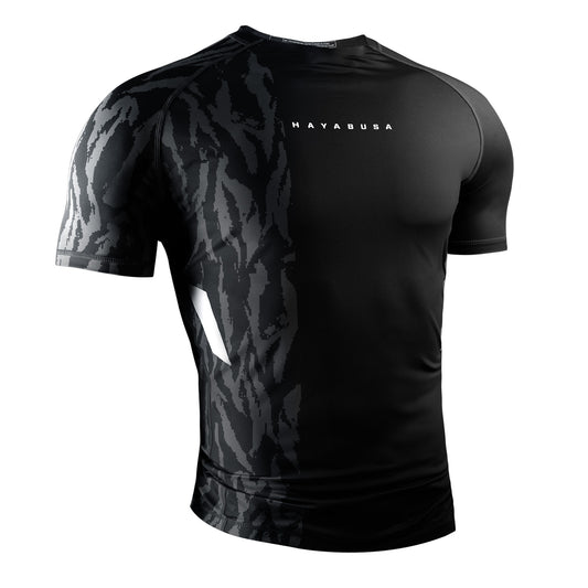 Hayabusa Apex Short Sleeve Rash Guard Carbon Black - The Fight Club