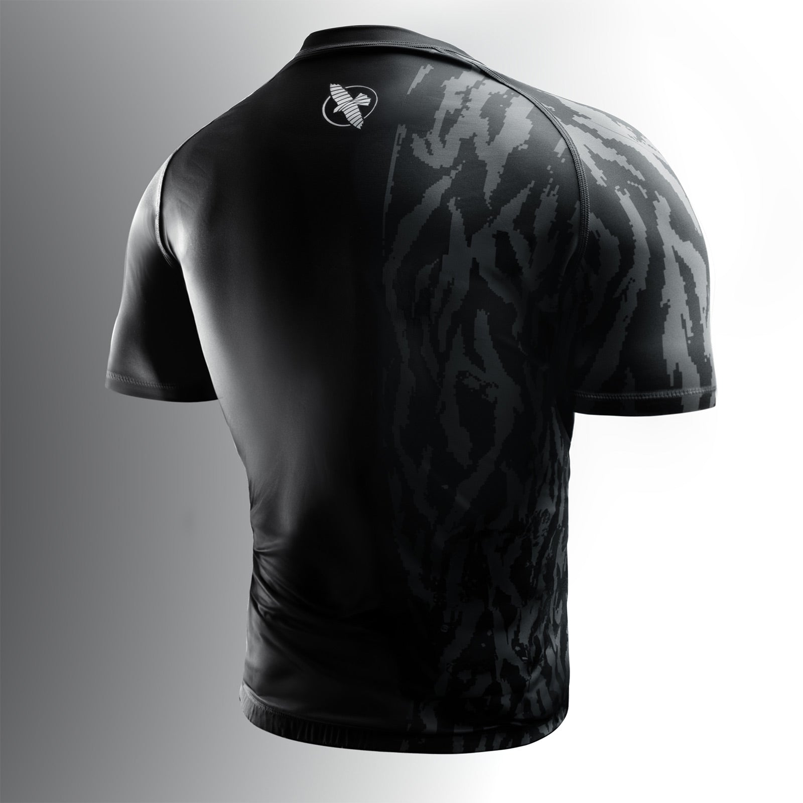 Hayabusa Apex Short Sleeve Rash Guard Carbon Black - The Fight Club