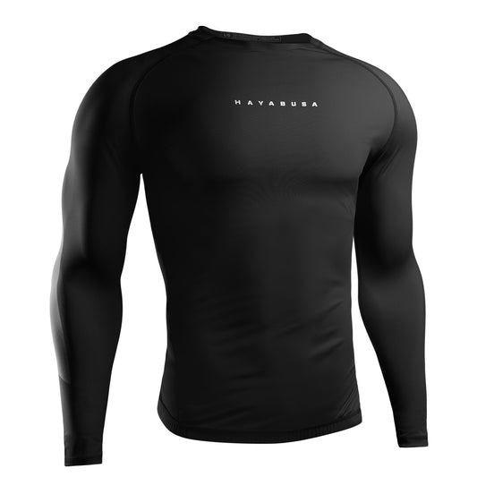 Hayabusa Core Long Sleeve Rash Guard Black - The Fight Club