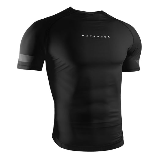 Hayabusa Core Short Sleeve Rash Guard Black - The Fight Club