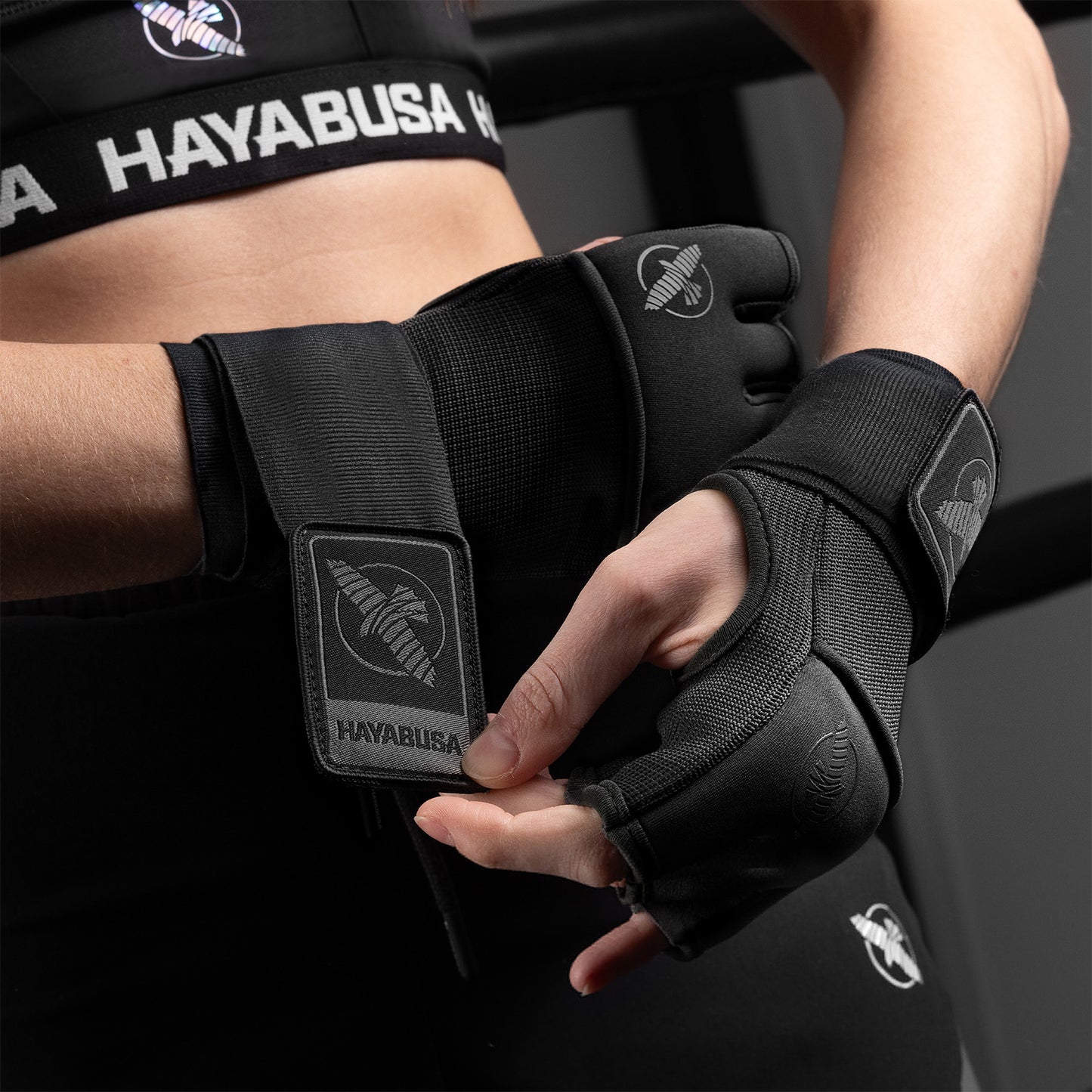 Hayabusa Deluxe Gel Quick Wraps Black - The Fight Club