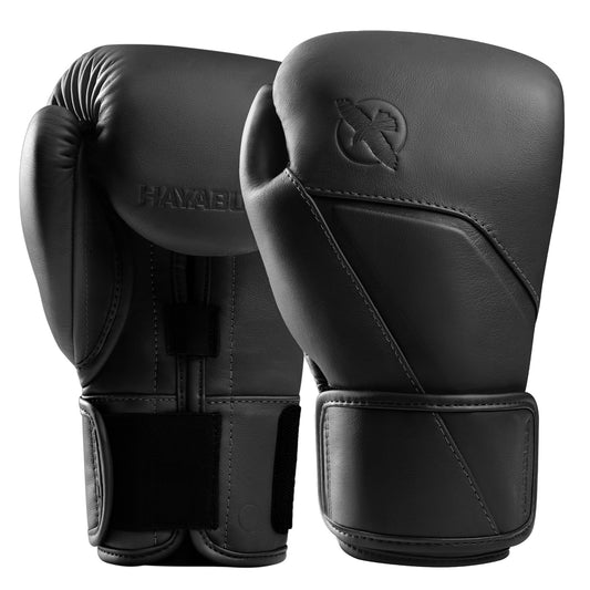 Hayabusa E1 Leather Boxing Gloves Black - The Fight Club