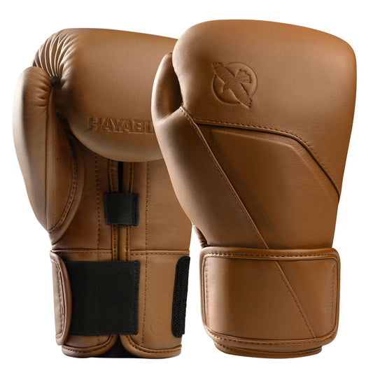 Hayabusa E1 Leather Boxing Gloves Brown - The Fight Club