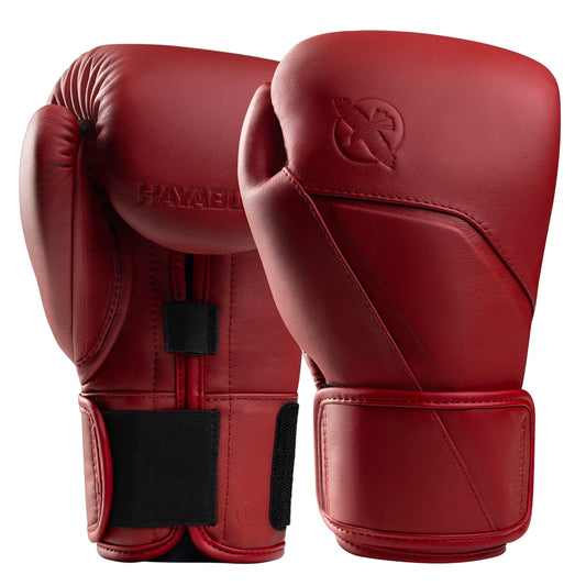 Hayabusa E1 Leather Boxing Gloves Red - The Fight Club