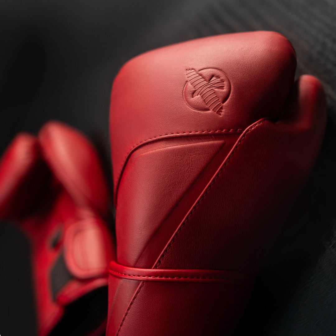 Hayabusa E1 Leather Boxing Gloves Red - The Fight Club