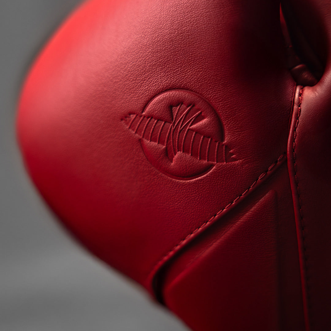 Hayabusa E1 Leather Boxing Gloves Red - The Fight Club