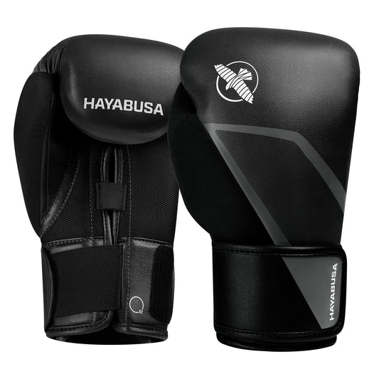 Hayabusa E1 Youth Boxing Gloves Black/Grey - The Fight Club