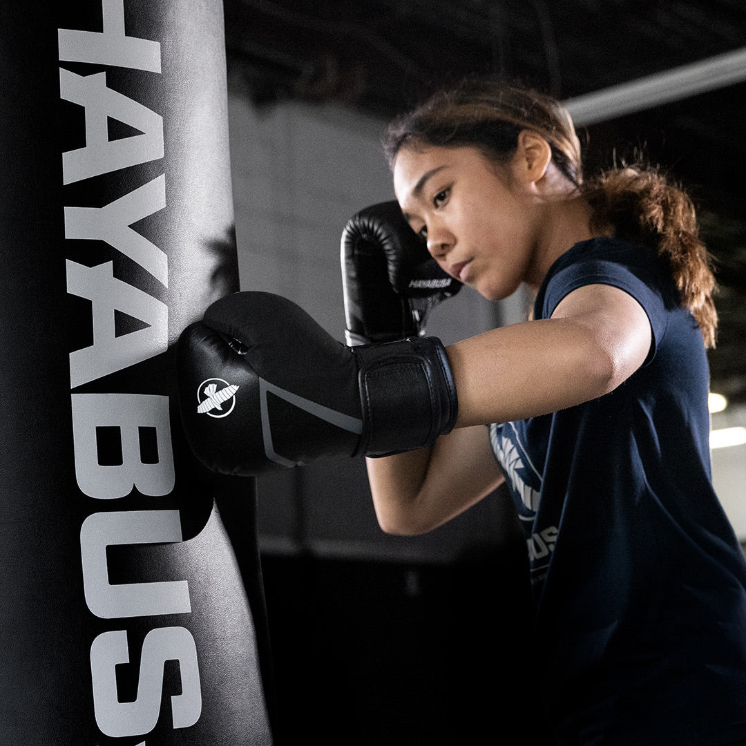 Hayabusa E1 Youth Boxing Gloves Black/Grey - The Fight Club