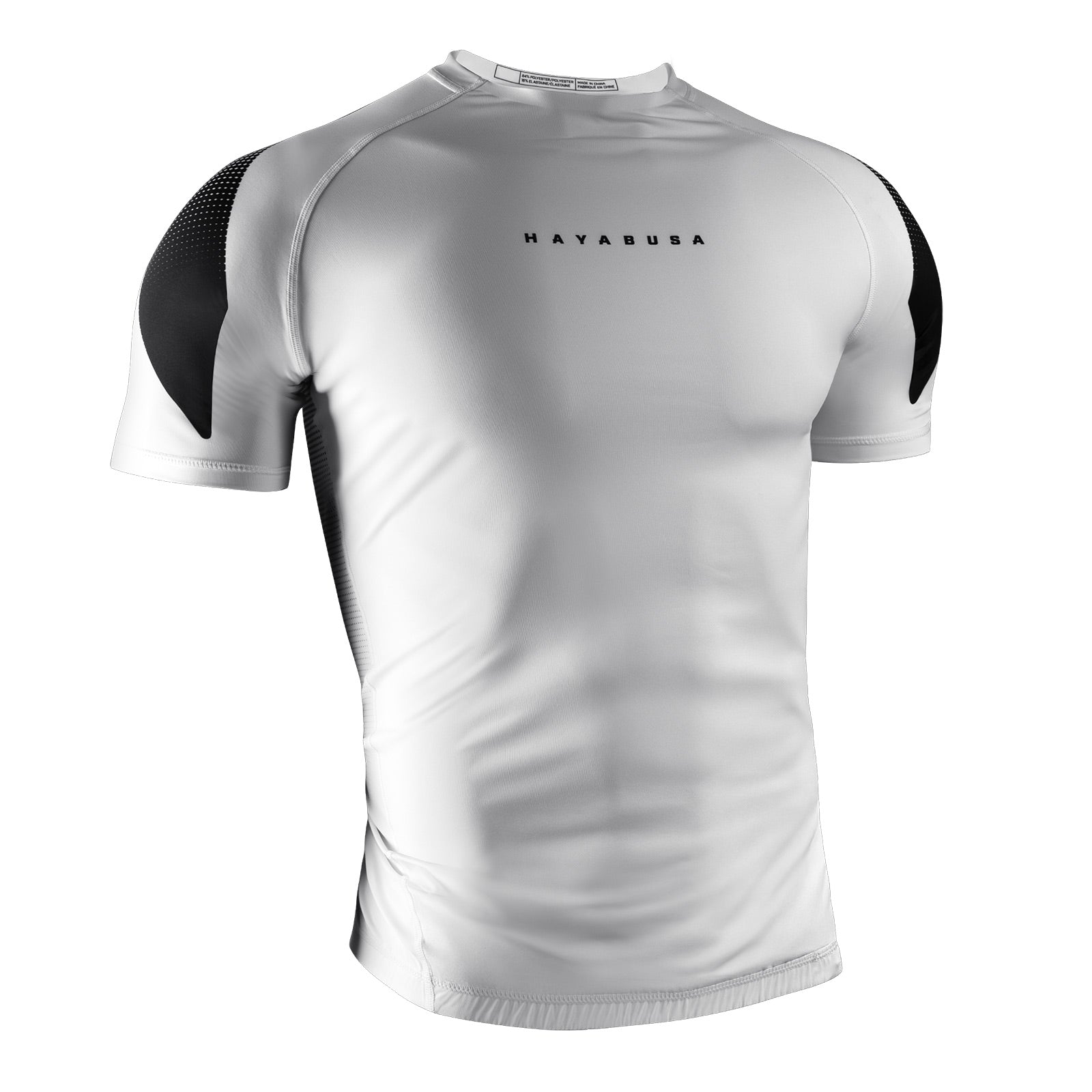 Hayabusa Pro Ranked Short Sleeve Rash Guard White - The Fight Club