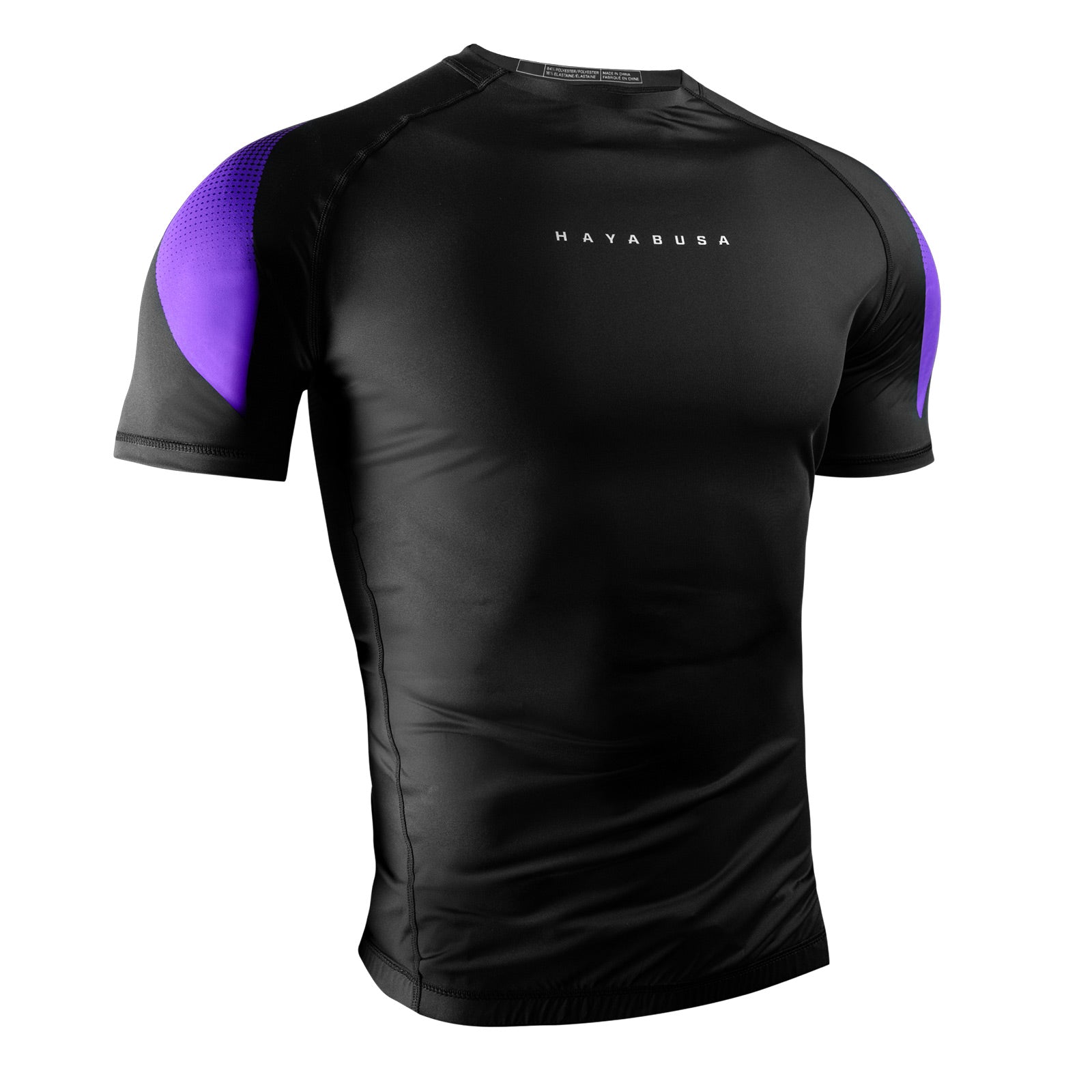 Hayabusa Pro Ranked Short Sleeve Rash Guard Purple - The Fight Club